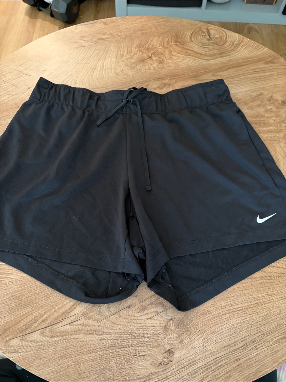 Nike Black Running Shorts with White Swoosh
